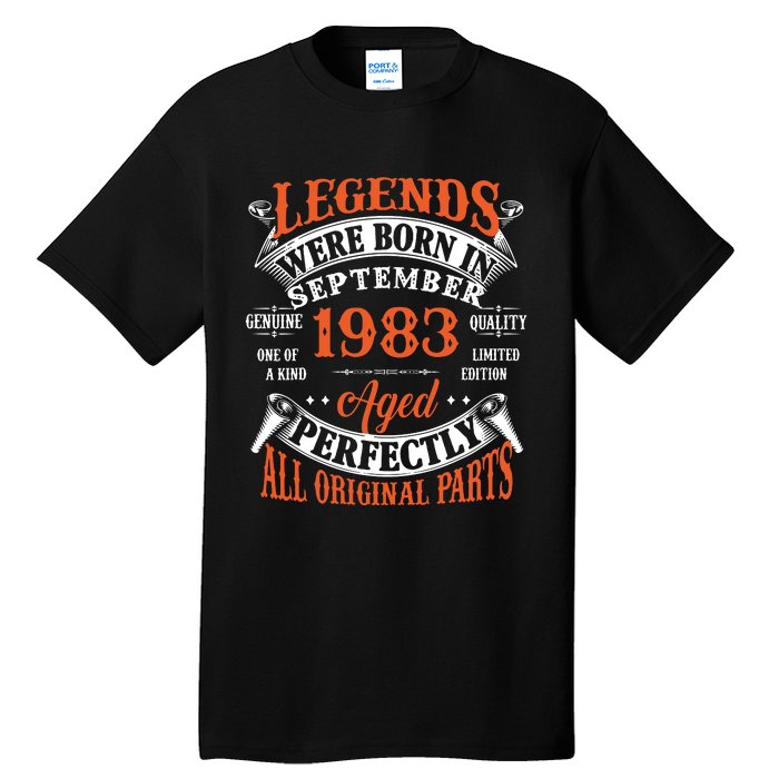 Legend 1983 Vintage 40th Birthday Born In september 1983 Tall T-Shirt