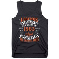 Legend 1983 Vintage 40th Birthday Born In september 1983 Tank Top