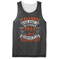 Legend 1933 Vintage 90th Birthday Born In october 1933 Mesh Reversible Basketball Jersey Tank