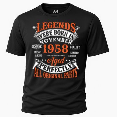 Legend 1958 Vintage 65th Birthday Born In November 1958 Performance Shirt