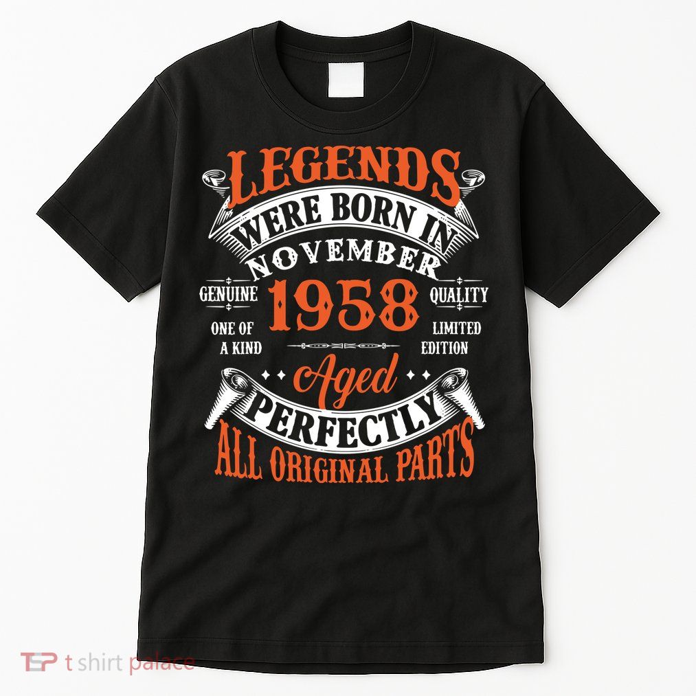 Legend 1958 Vintage 65th Birthday Born In November 1958 Tall T-Shirt