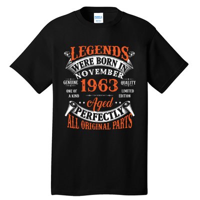 Legend 1963 Vintage 60th Birthday Born In November 1963 Tall T-Shirt