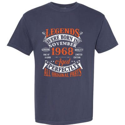 Legend 1968 Vintage 55th Birthday Born In November 1968 Garment-Dyed Heavyweight T-Shirt