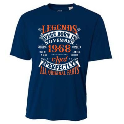 Legend 1968 Vintage 55th Birthday Born In November 1968 Cooling Performance Crew T-Shirt