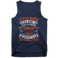 Legend 1968 Vintage 55th Birthday Born In November 1968 Tank Top