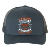 Legend 1983 Vintage 40th Birthday Born In November 1983 Yupoong Adult 5-Panel Trucker Hat