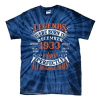 Legend 1933 Vintage 90th Birthday Born In December 1933 Tie-Dye T-Shirt