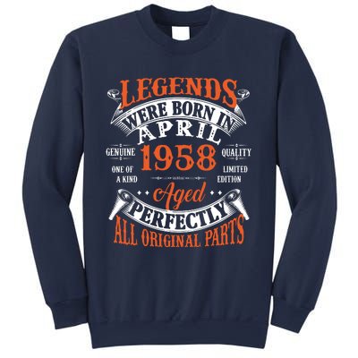 Legend 1958 Vintage 65th Birthday Born In april 1958 Sweatshirt