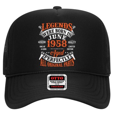 Legend 1958 Vintage 65th Birthday Born In June 1958 Trucker Hat