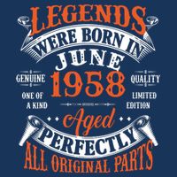 Legend 1958 Vintage 65th Birthday Born In June 1958 Sweatshirt