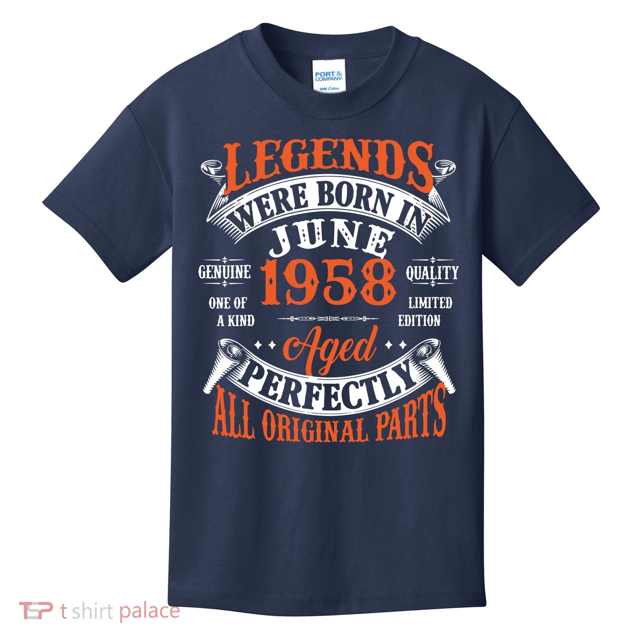 Legend 1958 Vintage 65th Birthday Born In June 1958 Kids T-Shirt