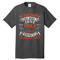 Legend 1983 Vintage 40th Birthday Born In June 1983 Tall T-Shirt