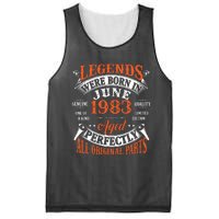 Legend 1983 Vintage 40th Birthday Born In June 1983 Mesh Reversible Basketball Jersey Tank