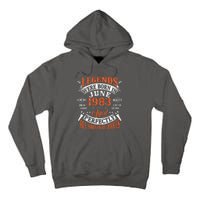 Legend 1983 Vintage 40th Birthday Born In June 1983 Tall Hoodie