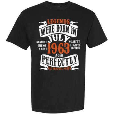 Legend 1963 Vintage 60th Birthday Born In July 1963 Garment-Dyed Heavyweight T-Shirt