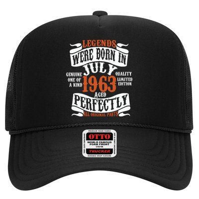 Legend 1963 Vintage 60th Birthday Born In July 1963 Trucker Hat