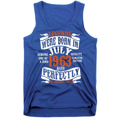 Legend 1963 Vintage 60th Birthday Born In July 1963 Tank Top