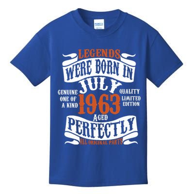 Legend 1963 Vintage 60th Birthday Born In July 1963 Kids T-Shirt