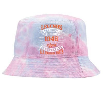 Legend 1948 Vintage 75th Birthday Born In december 1948 Tie-Dyed Bucket Hat