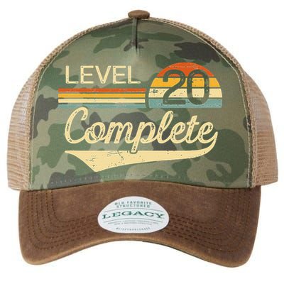 Level 20 Complete Vintage 20th Wedding Anniversary Legacy Tie Dye Trucker Hat