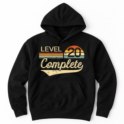 Level 20 Complete Vintage 20th Wedding Anniversary Hoodie