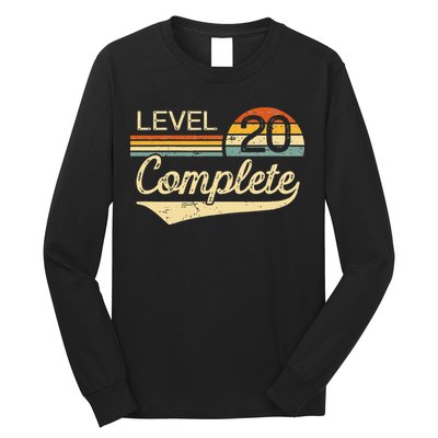 Level 20 Complete Vintage 20th Wedding Anniversary Long Sleeve Shirt