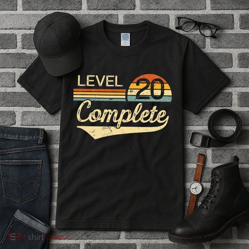 Level 20 Complete Vintage 20th Wedding Anniversary Tall T-Shirt