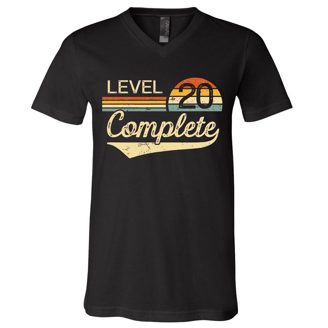 Level 20 Complete Vintage 20th Wedding Anniversary V-Neck T-Shirt