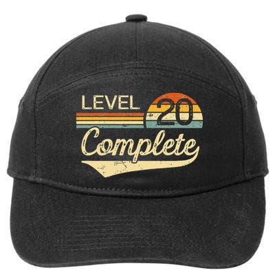 Level 20 Complete Vintage 20th Wedding Anniversary 7-Panel Snapback Hat