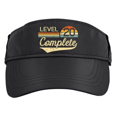 Level 20 Complete Vintage 20th Wedding Anniversary Adult Drive Performance Visor