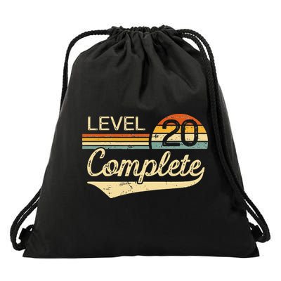 Level 20 Complete Vintage 20th Wedding Anniversary Drawstring Bag