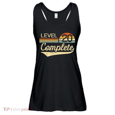 Level 20 Complete Vintage 20th Wedding Anniversary Ladies Essential Flowy Tank