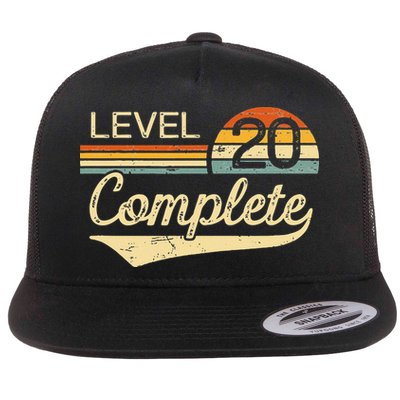 Level 20 Complete Vintage 20th Wedding Anniversary Flatbill Hat
