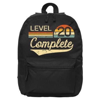 Level 20 Complete Vintage 20th Wedding Anniversary 16 in Basic Backpack