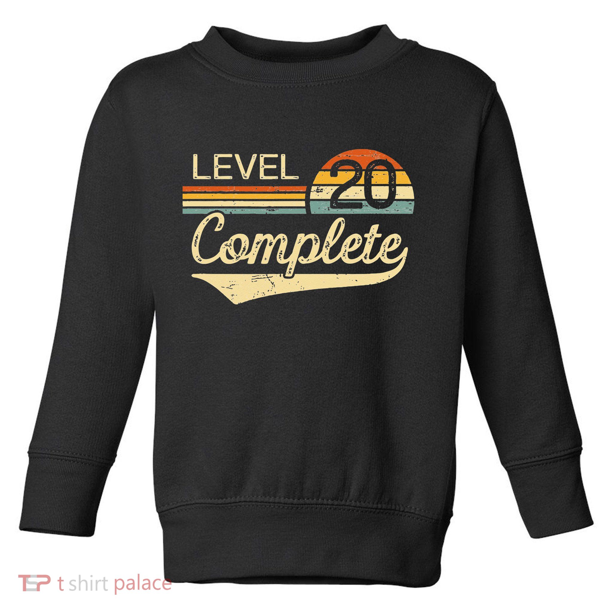 Level 20 Complete Vintage 20th Wedding Anniversary Toddler Sweatshirt