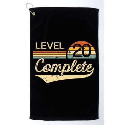 Level 20 Complete Vintage 20th Wedding Anniversary Golf Towel