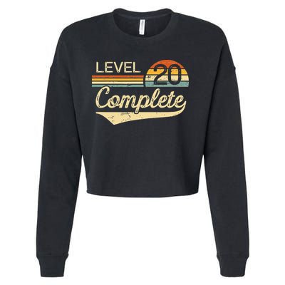 Level 20 Complete Vintage 20th Wedding Anniversary Cropped Pullover Crew