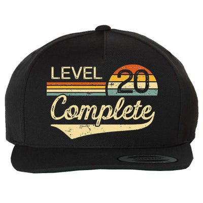 Level 20 Complete Vintage 20th Wedding Anniversary Wool Snapback Cap