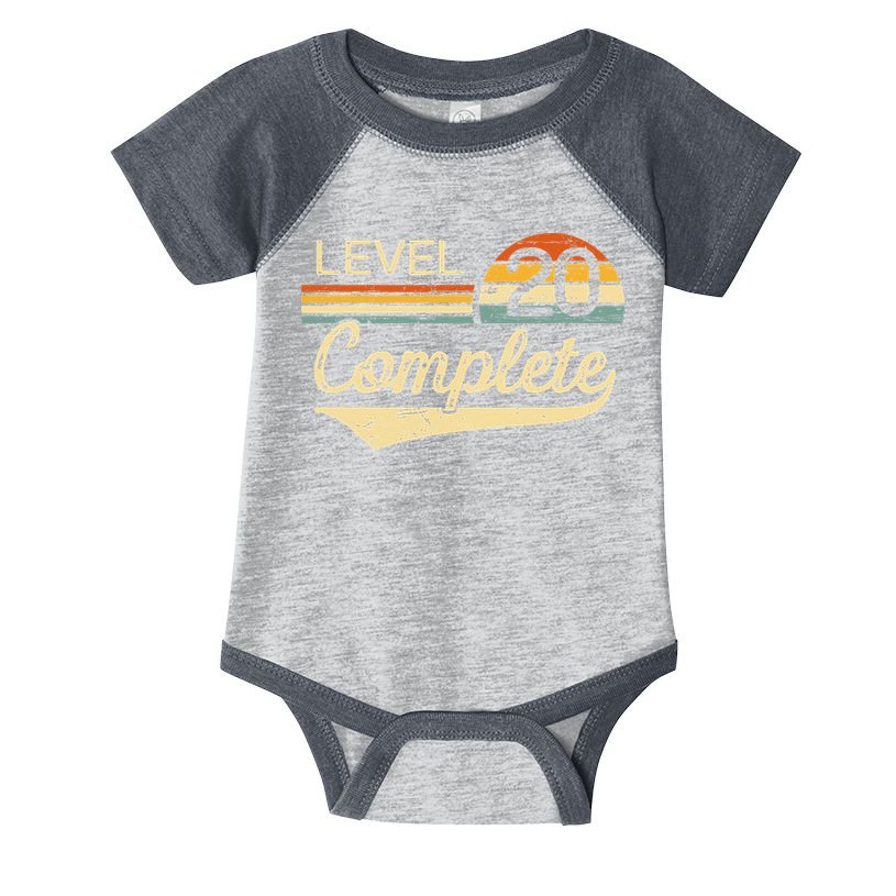 Level 20 Complete Vintage 20th Wedding Anniversary Infant Baby Jersey Bodysuit