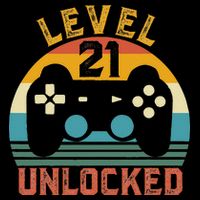 Level 21 Complete Vintage Video Gamer 21st Birthday Gift Visor