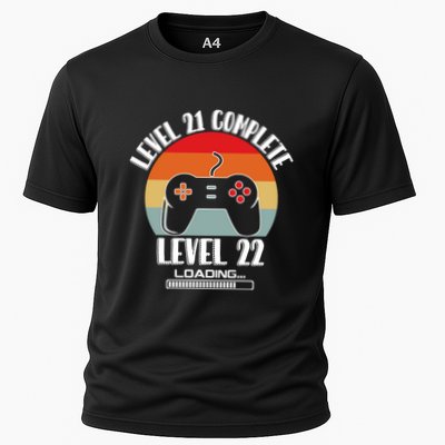 Level 21 Complete Level 22 Loading Vintage Birthday Video Game Performance Shirt