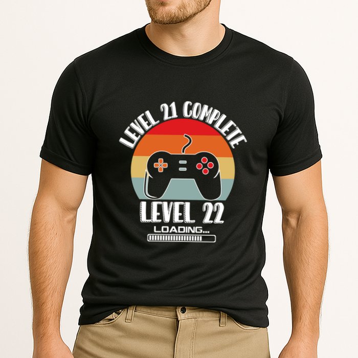 Level 21 Complete Level 22 Loading Vintage Birthday Video Game Performance Shirt