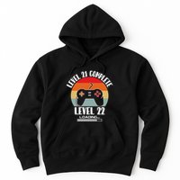 Level 21 Complete Level 22 Loading Vintage Birthday Video Game Hoodie