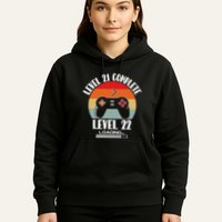 Level 21 Complete Level 22 Loading Vintage Birthday Video Game Hoodie