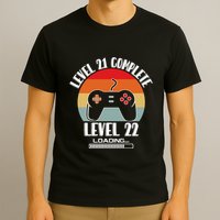 Level 21 Complete Level 22 Loading Vintage Birthday Video Game T-Shirt