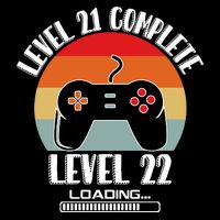 Level 21 Complete Level 22 Loading Vintage Birthday Video Game Bucket Hat