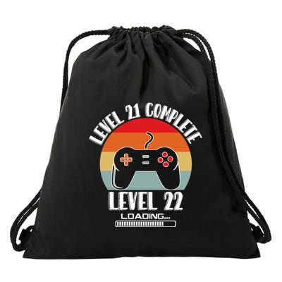 Level 21 Complete Level 22 Loading Vintage Birthday Video Game Drawstring Bag