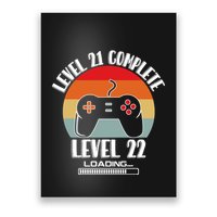 Level 21 Complete Level 22 Loading Vintage Birthday Video Game Poster