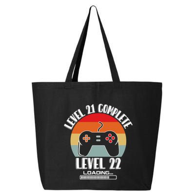 Level 21 Complete Level 22 Loading Vintage Birthday Video Game 25L Jumbo Tote