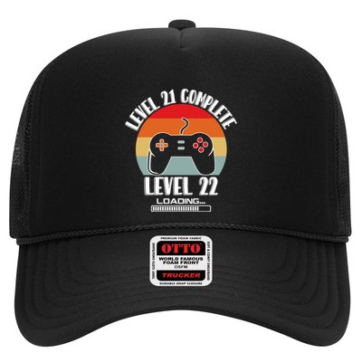 Level 21 Complete Level 22 Loading Vintage Birthday Video Game Trucker Hat